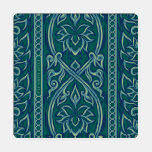 Emerald Lotus Tapestry Pattern - The White Lotus Coaster Set