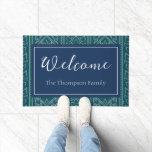 Emerald Lotus Tapestry Pattern - The White Lotus Doormat