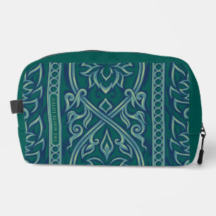 Emerald Lotus Tapestry Pattern - The White Lotus Dopp Kit