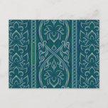Emerald Lotus Tapestry Pattern - The White Lotus Postcard