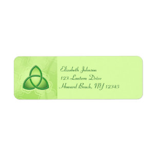 Emerald Love Knot Return Address Label