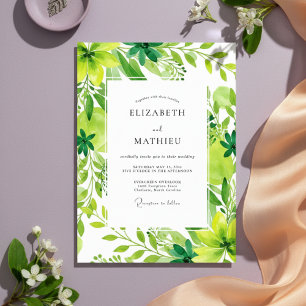 Emerald Lush Verdant Wedding Invitation