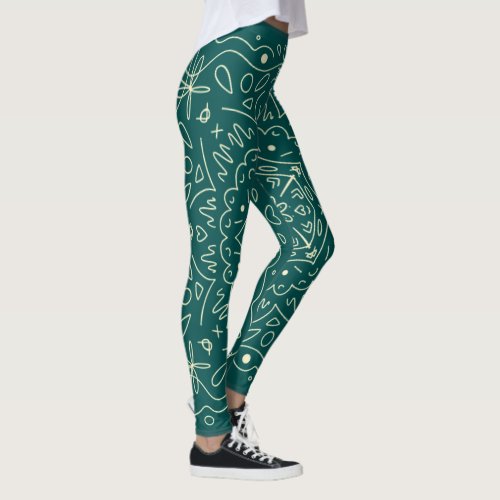 Emerald Mandala Yoga Pants