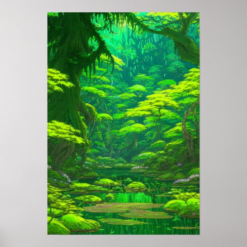 Emerald Marshland Poster
