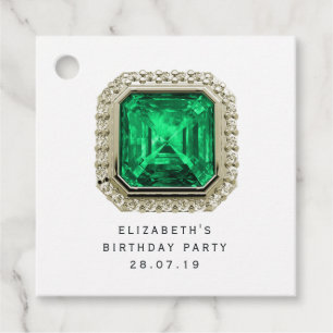 Emerald May Birthstone Favor Tags
