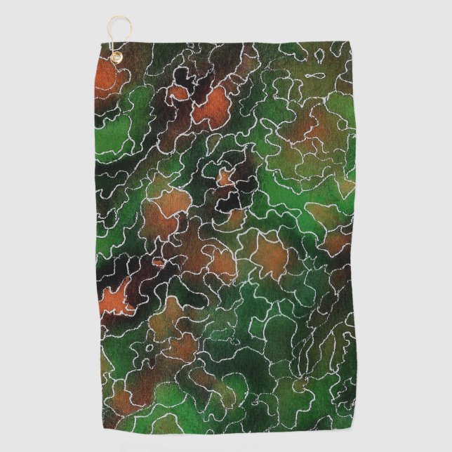 Emerald Maze Golf Towel (Front)