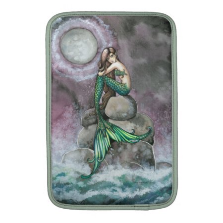 Emerald Mermaid Fantasy Art Macbook Sleeve