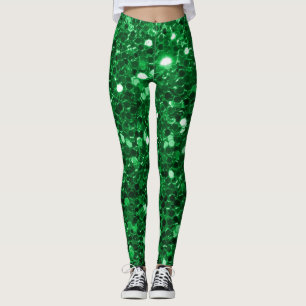 Emerald Mermaid Glitter Leggings