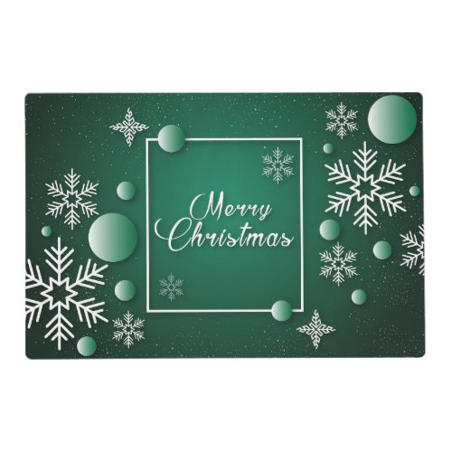 Emerald Merry Christmas Placemat