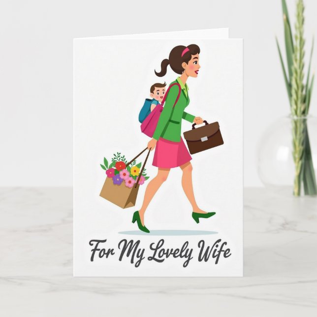 Emerald Mom Floral Mothers Day Card (Front)