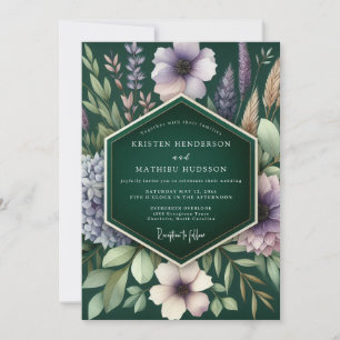 Emerald Moody Meadow Wedding Invitation