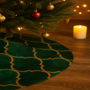 Emerald Moroccan Pattern – Luxury Style Brushed Polyester Tree Skirt
