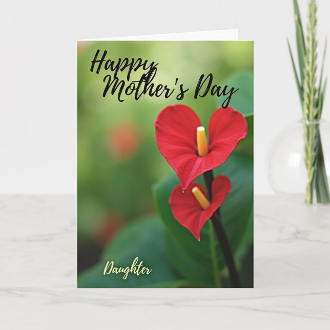 Emerald Mothers Day Flower Card (Front)
