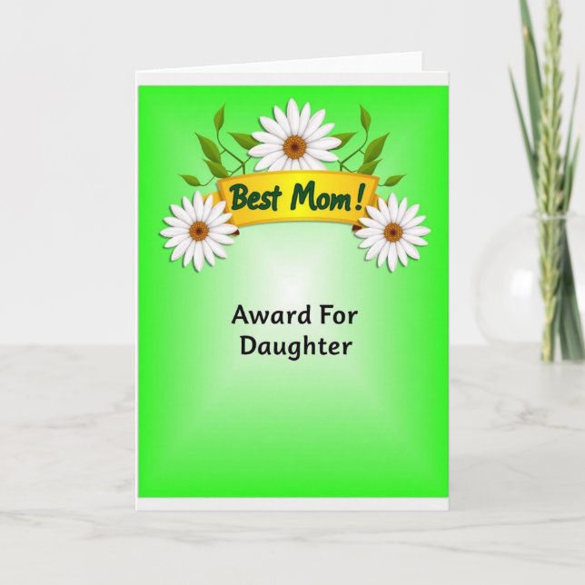 Emerald Mothers Day Flowers Card (Front)