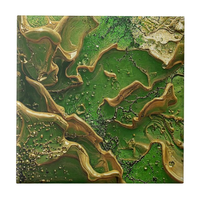 Emerald Motion Ceramic Tile (Front)