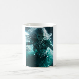 Emerald Nebula Queen – Cosmic Alien Armor  Coffee Mug