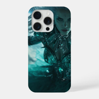 Emerald Nebula Queen – Futuristic Alien Armor  iPhone 15 Pro Case