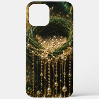 Emerald nest pearl cascade iphone case