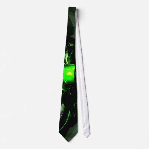 Emerald Nigthmares Abstract Tie