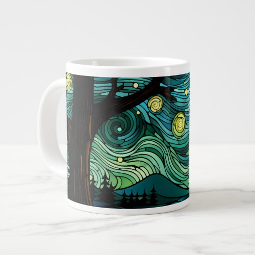 Emerald Nocturne Giant Coffee Mug