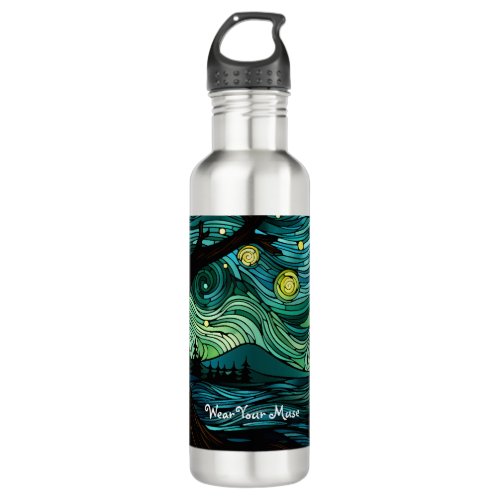 Emerald Nocturne Stainless Steel Water Bottle