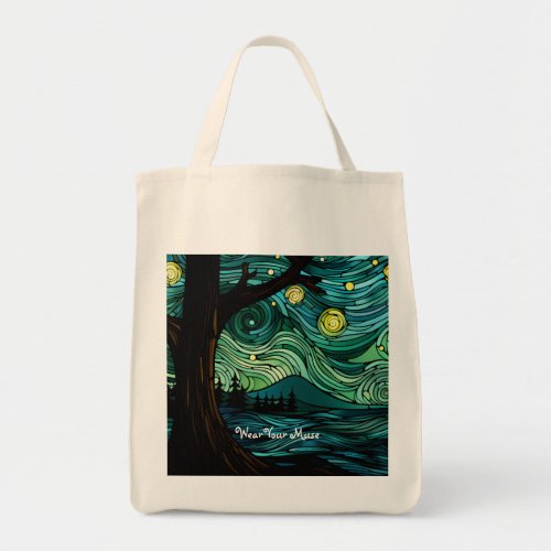 Emerald Nocturne Tote Bag
