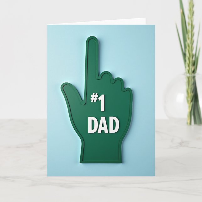 Emerald Number One Dad Card (Front)