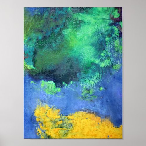 Emerald Ocean beautiful abstract seascape Poster