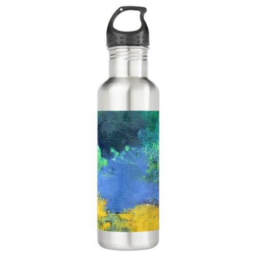 Emerald Ocean seascape in aquamarine Stainless Steel Water Bottle