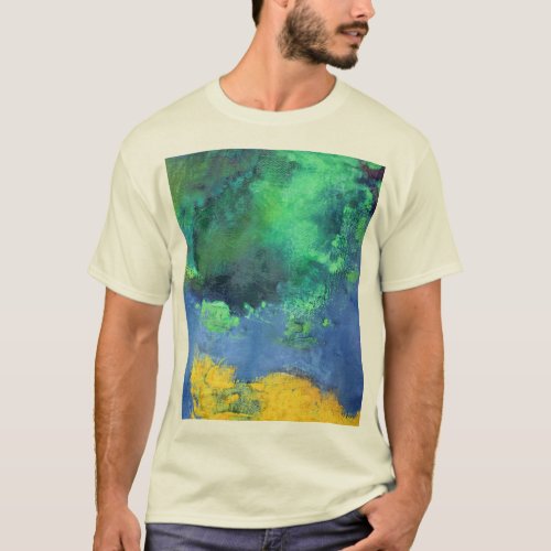 Emerald Ocean seascape in aquamarine T_Shirt