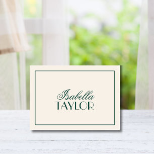Emerald Old Money Formal Wedding Place Card