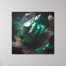 Emerald Ore Macro: Lush Shale Deposit Art