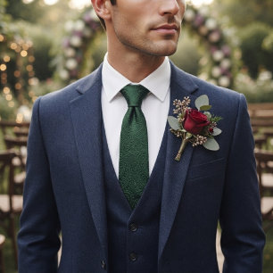 Emerald Paisley Silk Jacquard Neck Tie