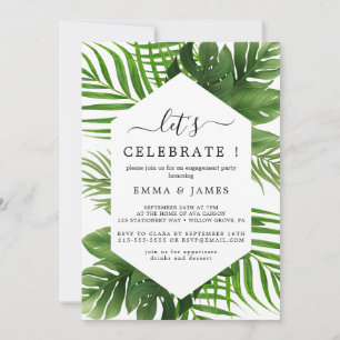 Emerald Palm "Let's Celebrate" Invitation