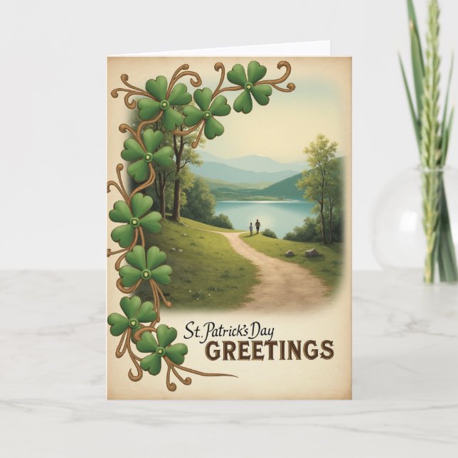 Emerald Path St Patricks Day Card (Front)