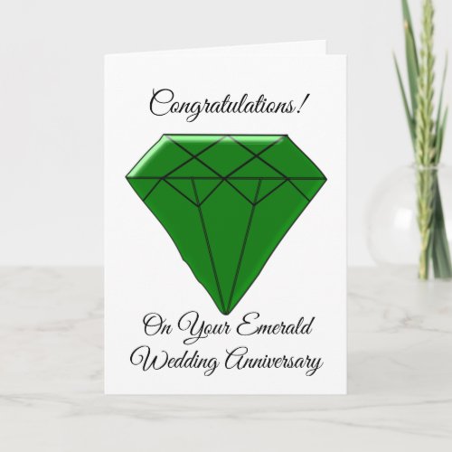 Emerald Personalised 55th Wedding Anniversary Card