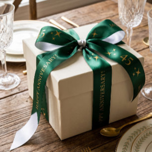 Emerald Personalized Anniversary Gift Satin Ribbon