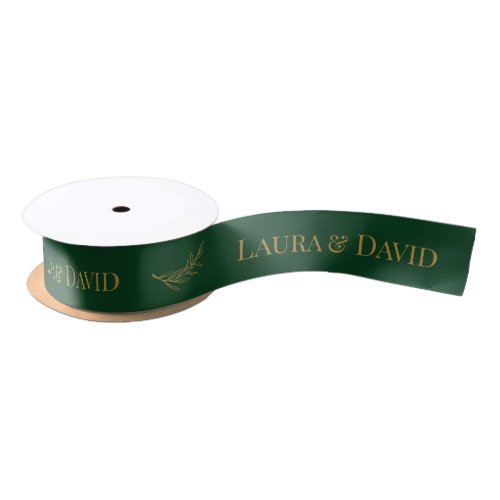 Emerald Personalized Wedding Gift Ribbon