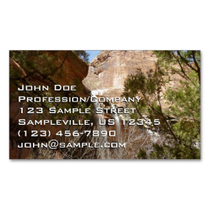 Emerald Pool Falls I from Zion National Park Business Card Magnet