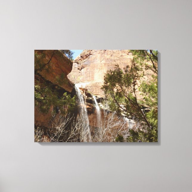 Emerald Pool Falls I from Zion National Park Canvas Print (Front)