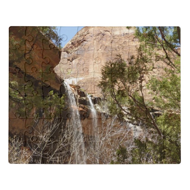 Emerald Pool Falls I from Zion National Park Jigsaw Puzzle (Puzzle Horizontal)