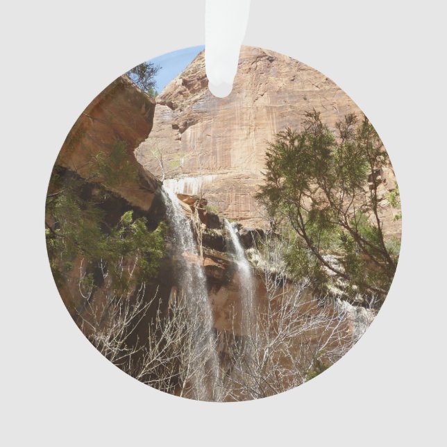 Emerald Pool Falls I from Zion National Park Ornament (Front)