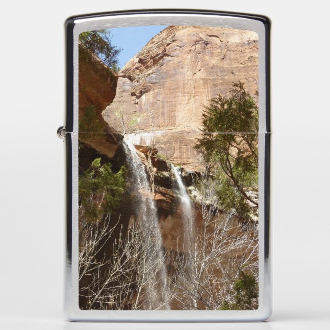 Emerald Pool Falls I from Zion National Park Zippo Lighter (Front)