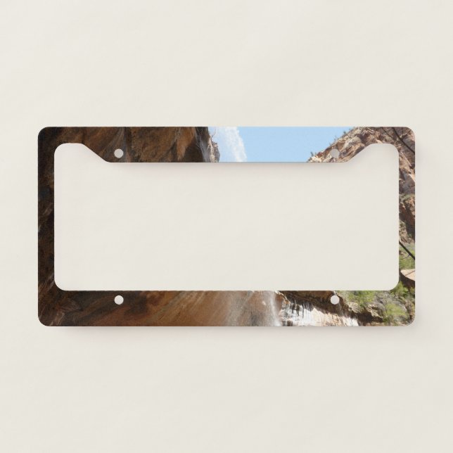 Emerald Pool Falls II from Zion National Park License Plate Frame (Front)