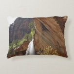 Emerald Pool Falls III from Zion National Park Accent Pillow