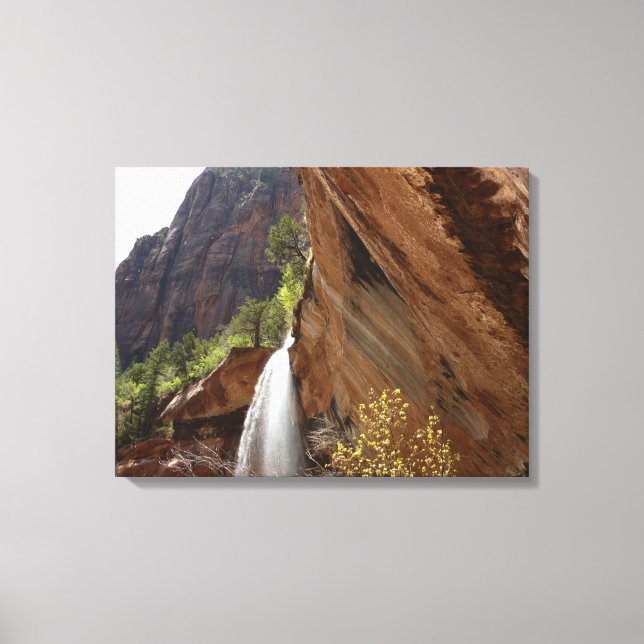 Emerald Pool Falls III from Zion National Park Canvas Print (Front)