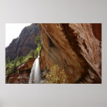Emerald Pool Falls III from Zion National Park Poster