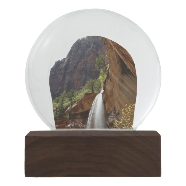 Emerald Pool Falls III from Zion National Park Snow Globe (Front)
