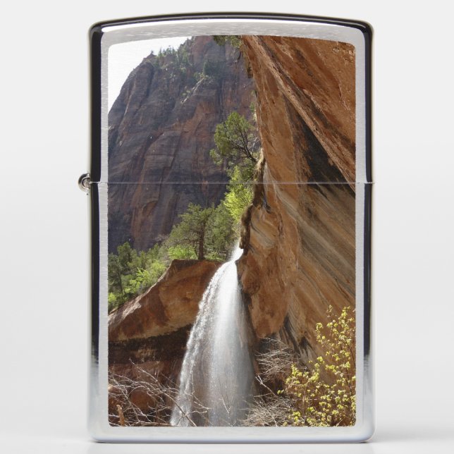 Emerald Pool Falls III from Zion National Park Zippo Lighter (Front)
