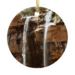 Emerald Pool Falls IV from Zion National Park Ceramic Ornament
